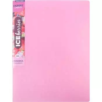 Папка Expert Complete A4, 700 мкм, 25 мм, диаметр 20 мм, Trend ICEberries, клубника EC211320073 709188