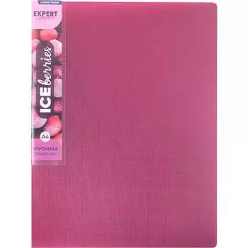 Папка Expert Complete A4, 700 мкм, 25 мм, диаметр 20 мм, Trend ICEberries, брусника EC211320070 709186