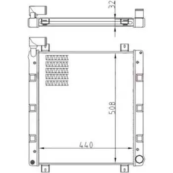 Паяный радиатор охлаждения для а/м Газель Бизнес дв. 2.8 Cummins WONDERFUL