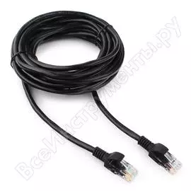 Литой многожильный патч-корд Cablexpert UTP PP12-5M/BK