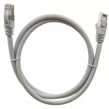 Патч-корд SUPRLAN FTP 5e 4x2 26AWG (7x0.16мм) Cu LSZH серый 1м 10-0716