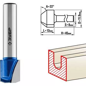 Пазовая фасонная фреза ЗУБР №3 ПРОФ. 28742-11.9-22