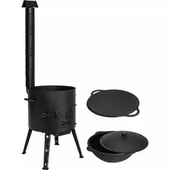 Печь Davr Metall печь+казан12(круг)+садж