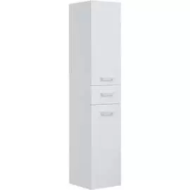 Пенал dreja rus 35, 2 дверки, 1 ящик, стеклянные полки, белый глянец 77.0303w