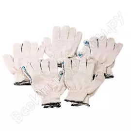 Перчатки хб Dollex 5PVX-W