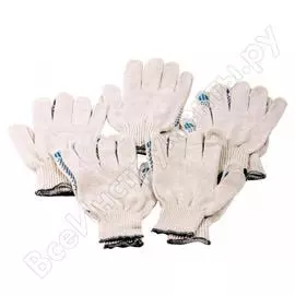 Перчатки х/б Dollex 5PVX-4W