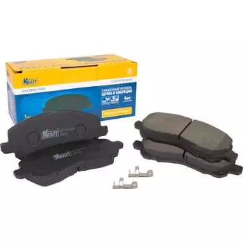 Передние колодки дисковые Mitsubishi Lancer IX-X / Мицубиси Лансер (03-) 1.3-2.0D Galant (00-04) / Галант 2.0-2.5 KRAFT