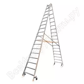 Передвижная стремянка Эйфель Комфорт - Профи 218 Роллер