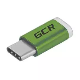 Переходник usb type c - microusb 2.0 m-f gcr зеленый vivuci3u2mf-green