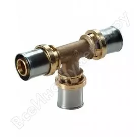 Переходной тройник giacomini мп латунь пресс rm151 дн 26х16х26 rm151y085 027-9687