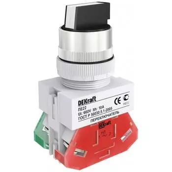 Переключатель DEKraft ПЕ22-ACR-2-BLK 25139DEK