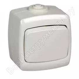 Переключатель schneider electric 1-клавишный оп рондо ip44 белый sche va66-102b-bi ва66-102б-би