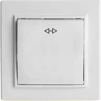 Перекрестный одноклавишный переключатель STEKKER psw10-9009-01 39925