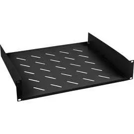 Перфорированная консольная полка Cabeus SH-J017-2U-400-BK