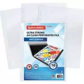Перфорированные папки-файлы BRAUBERG EXTRA 700 229667