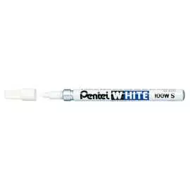 Перманентный маркер pentel white 2мм, белый x100w-s