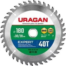 Пильный диск по дереву Uragan Expert 36802-180-30-40_z01