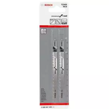 Пилки для лобзика t234x (91 мм; 2 шт.) bosch 2608667409