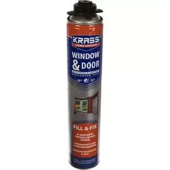 Пистолетная всесезонная монтажная пена для окон и дверей KRASS Home Edition Лк-00004183