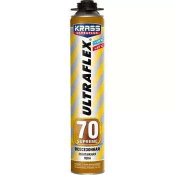 Пистолетная всесезонная монтажная пена KRASS ULTRAFLEX 70 Supreme Лк-00010544