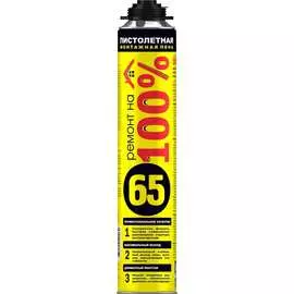 Пистолетная всесезонная монтажная пена Ремонт на 100% RPGF65