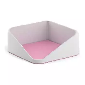 Пластиковая подставка для бумажного блока ErichKrause Forte, Pastel, белый с розовым 55972