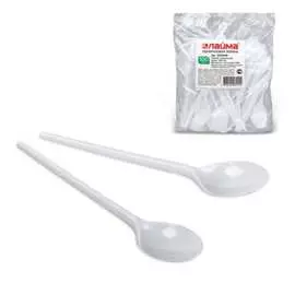 Пластиковые чайные одноразовые ложки LAIMA Бюджет 600948