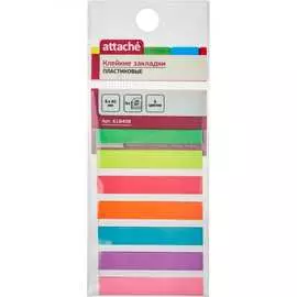 Пластиковые клейкие закладки Attache 618408