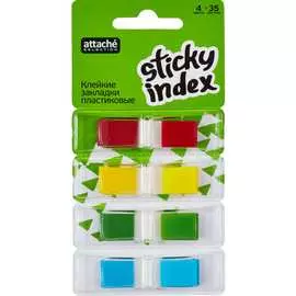 Пластиковые клейкие закладки Attache Selection POP-UP 383734