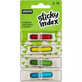Пластиковые клейкие закладки Attache Selection POP-UP 479038