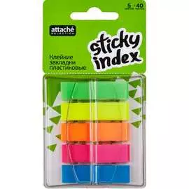 Пластиковые клейкие закладки Attache Selection POP-UP 383735