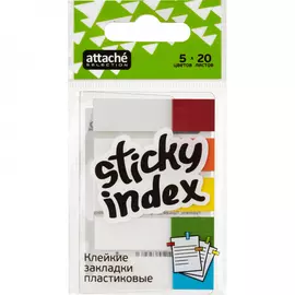 Пластиковые клейкие закладки Attache Selection 383730