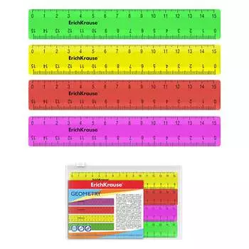 Пластиковые линейки ErichKrause Neon Solid 50573