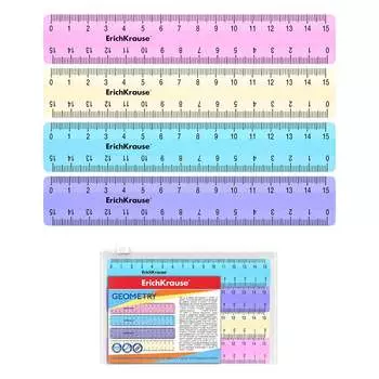 Пластиковые линейки ErichKrause Pastel 49558