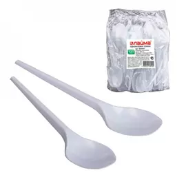 Пластиковые столовые одноразовые ложки LAIMA Бюджет 600947