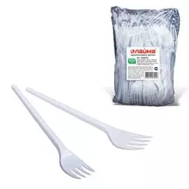 Пластиковые одноразовые вилки LAIMA Бюджет 600949
