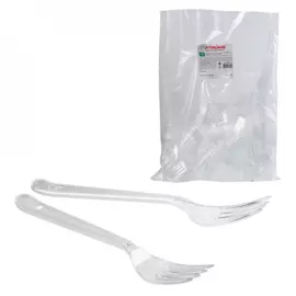 Пластиковые одноразовые вилки LAIMA СТАНДАРТ Кристалл 602653