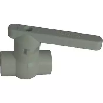 Пластиковый полнопроходной шаровой кран Политэк 9900000032с