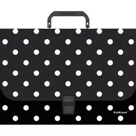 Пластиковый портфель ErichKrause Dots in Black 52917