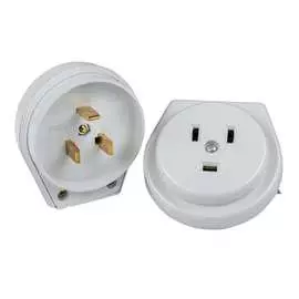 Пластиковый разъем EKF 32А 250В 2P+PE СУ белый AS-250-H-02