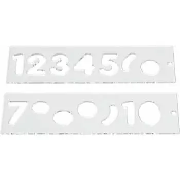 Пластиковый шаблон для фрезерования цифр Trend TEMP/NUC/57