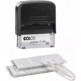Пластмассовый самонаборный штамп Colop Printer C40-SET F чер