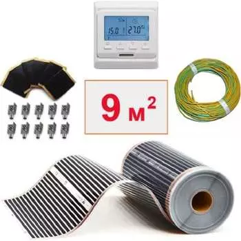 Пленочный электрический теплый пол ТеплоСофт 9м.кв./эл