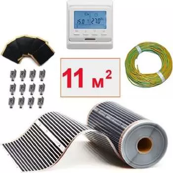 Пленочный электрический теплый пол ТеплоСофт 11м.кв./эл