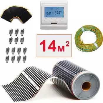 Пленочный электрический теплый пол ТеплоСофт 14м.кв./эл