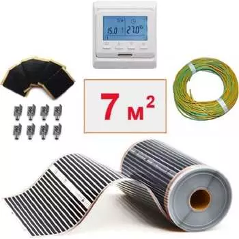 Пленочный электрический теплый пол ТеплоСофт 7м.кв./эл