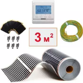 Пленочный электрический теплый пол ТеплоСофт 3м.кв./эл