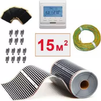 Пленочный электрический теплый пол ТеплоСофт 15м.кв./эл