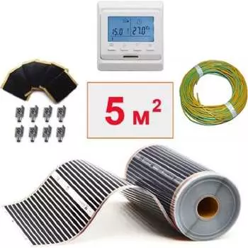 Пленочный электрический теплый пол ТеплоСофт 5м.кв./эл