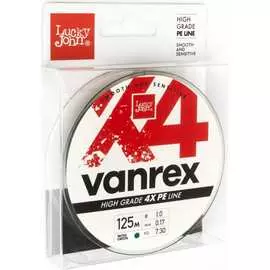 Плетеная леска Lucky John Vanrex х4 BRAID Moss Green 125/017 LJ4114-017
